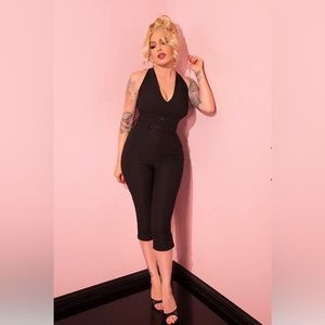 Vixen by Micheline Pitt Black Capris